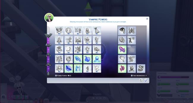 Vampire Powers And Weakness Interface