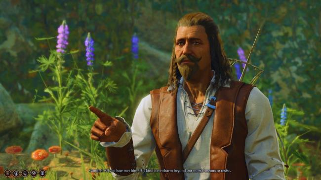 Baldur's Gate 3 - Gandrel the Gur pointing a finger at the player