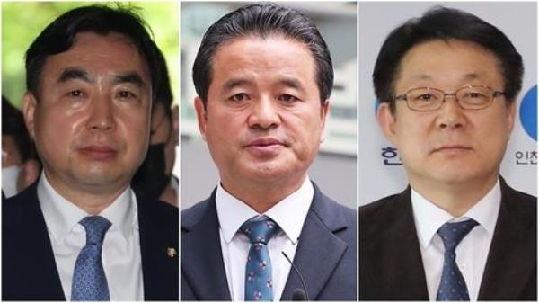 Youn Kwan-suk, Lim Jong-seong and Heo Jong-sik (from L) (Yonhap)