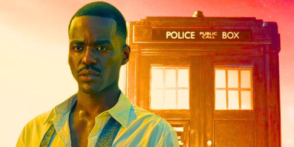 Ncuti Gatwa as the Fifteenth Doctor on Doctor Who in front of the TARDIS