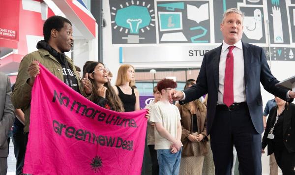 工党与生态极端主义者的会面适得其反，因为他们计划在斯塔默总部举行抗议