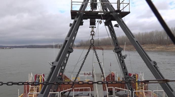 Dredges are still working 24/7 to maintain water levels for supply transport.