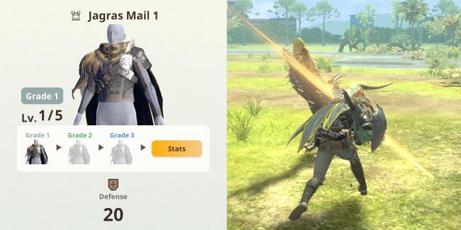 jagras armor set crafting and fighting