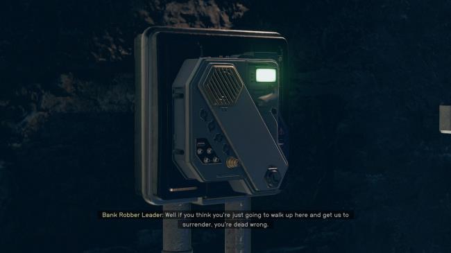 A phone receiver that bank robbers are using to communicate.