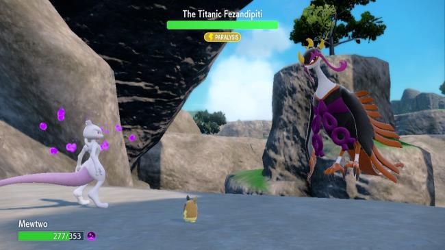 Fezandipiti in Titan form during Pokemon Scarlet & Violet: The Teal Mask DLC.
