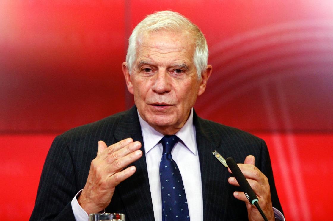 The EU High Representative for Foreign Affairs and Security Policy Josep Borrell speaks at a program in Skopje, North Macedonia, Nov. 29, 2023. (Reuters Photo)