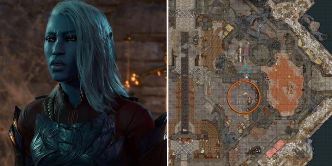 Araj Oblodra Location circled in Baldur's Gate 3