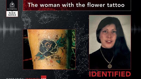 ‘Woman with the flower tattoo’ finally identified 31 years after her murder