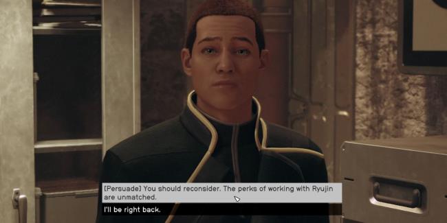 Starfield Persuade Dialogue With An NPC