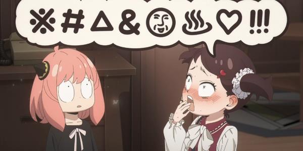 Anya attempting to read a flustered Becky's thoughts in Spy x family season 2