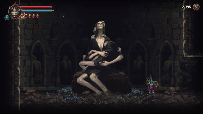 The giant mother in Blasphemous 2