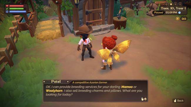 Patel can provide breeding services for Mamoo and Woolyhorn in Fae Farm