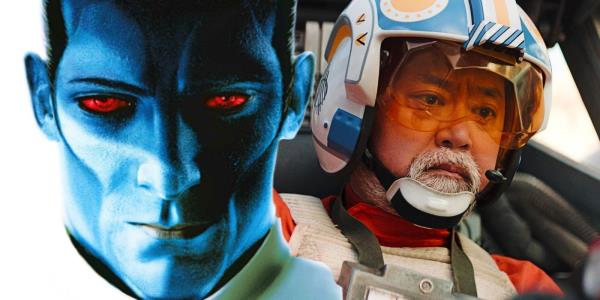 Grand Admiral Thrawn and Carson Teva in The Mandalorian season 3.