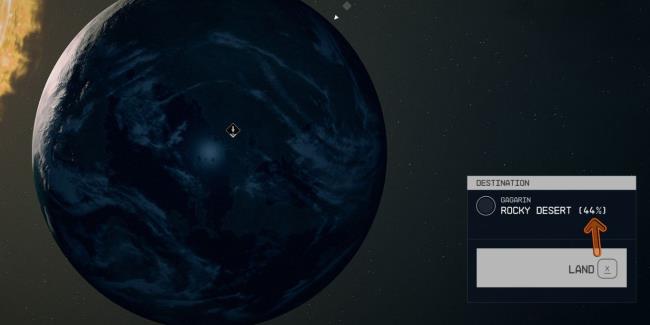 Starfield Rocky Desert With 44 Percent Progress