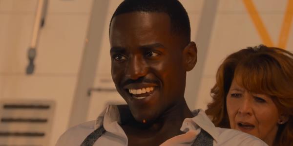 Ncuti Gatwa as the Fifteenth Doctor during first appearance in The Giggle Doctor Who episode