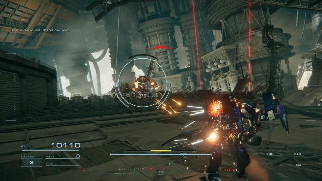 Player fighting an MT for Combat Log 1 Armored Core 6