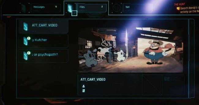 Disturbing Cartoon in Randy's computer in Cyberpunk 2077.