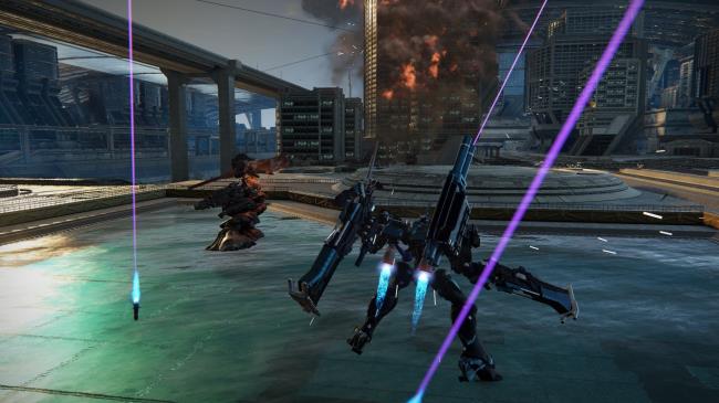 Player fighting Snaill in Armored Core 6