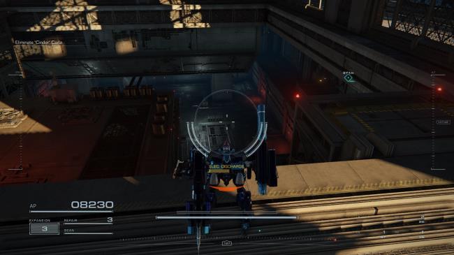 Player looking over the entrance down Armored Core 6