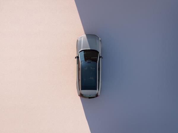 Overhead view of the Volvo EX90.