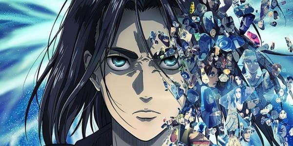 Attack on Titan Featuring Levi, Eren, and Others Posing with weapons in front of gray door