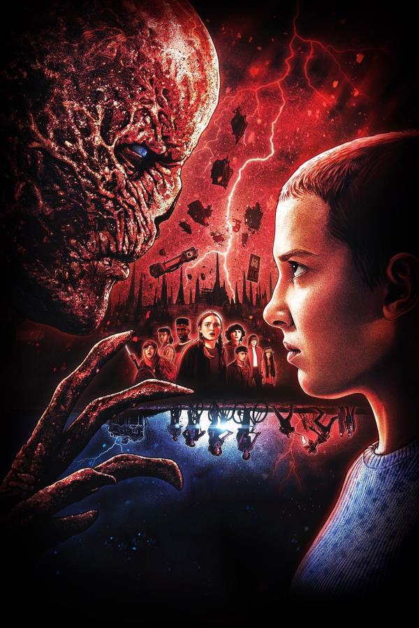 Vecna next to Eleven in season 4 of Stranger Things